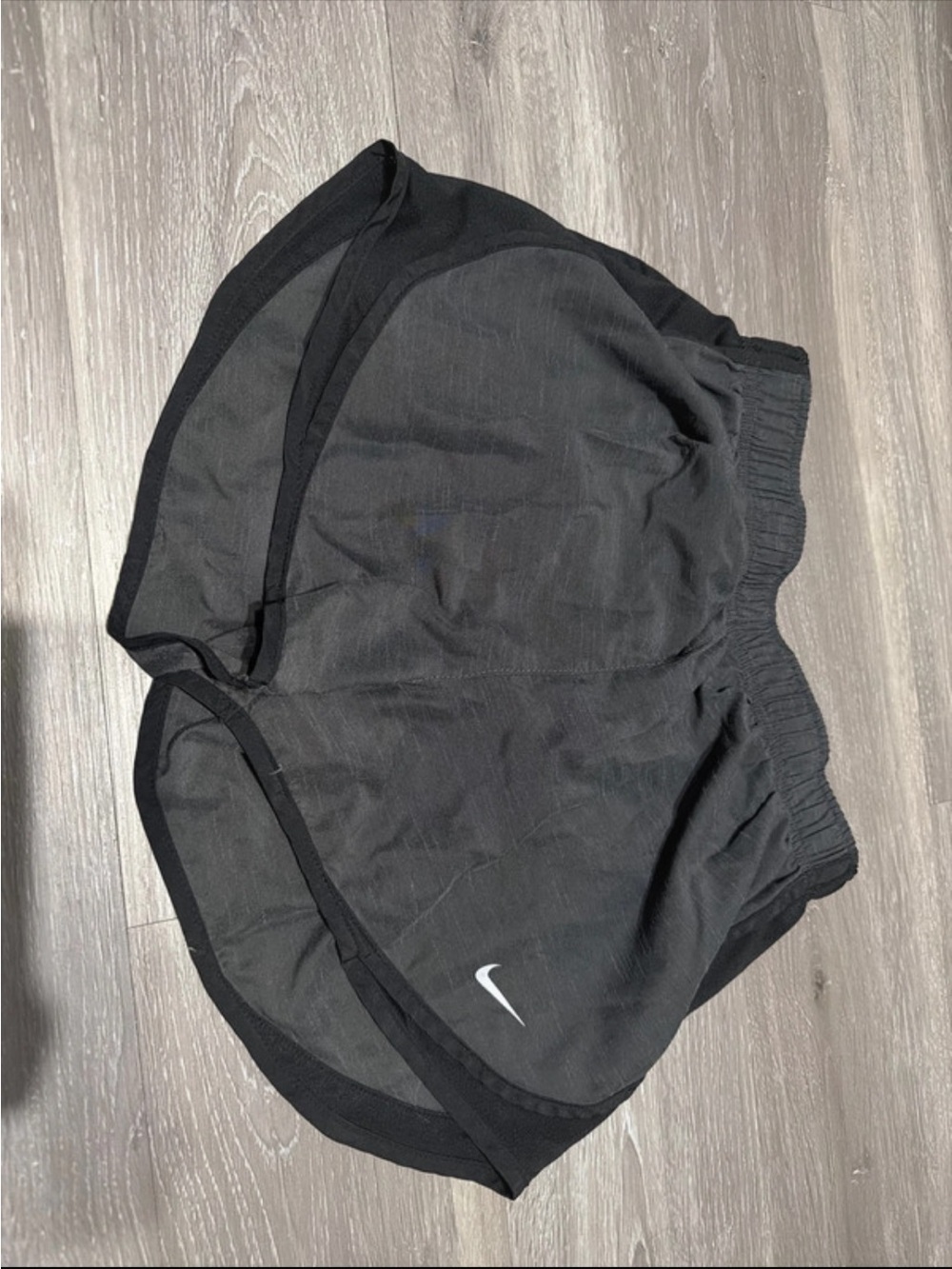 Nike Black Athletic Shorts with White Swoosh